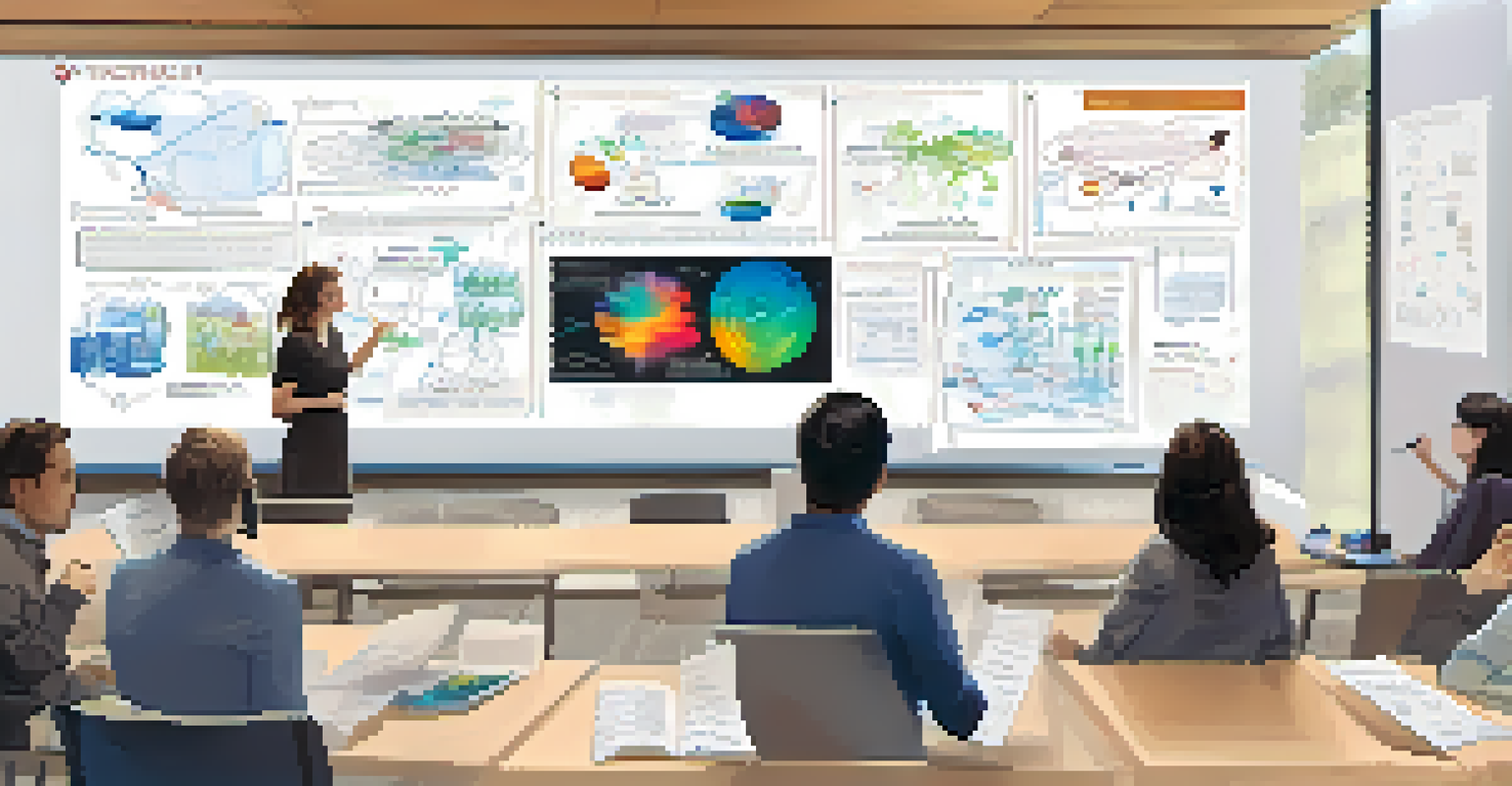 A research meeting at Stanford University featuring faculty and students collaborating on innovative solutions, with diagrams and notes on whiteboards.