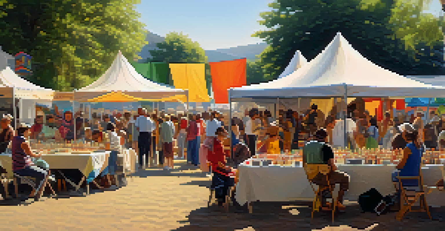 A community event at a museum with local artists and vibrant activities.