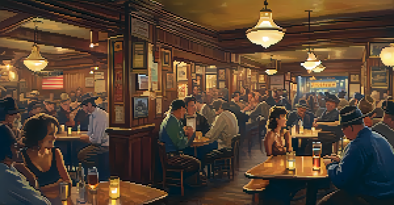 A lively saloon interior in North Beach during the Gold Rush, with patrons enjoying music and a warm atmosphere.