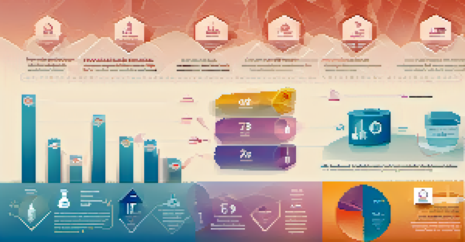 An infographic showing statistics about substance abuse, with calming colors and icons representing data points.