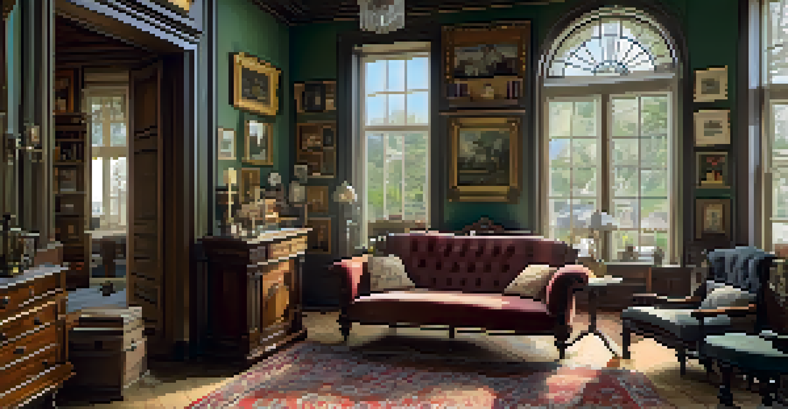 The interior of a digitally restored Victorian home, showcasing period-specific furnishings and intricate details in warm natural light.