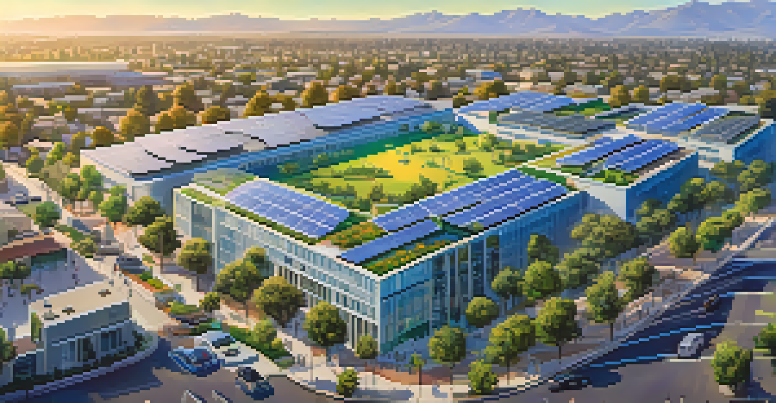 Aerial view of Silicon Valley showcasing tech campuses and greenery, representing innovation and entrepreneurship.
