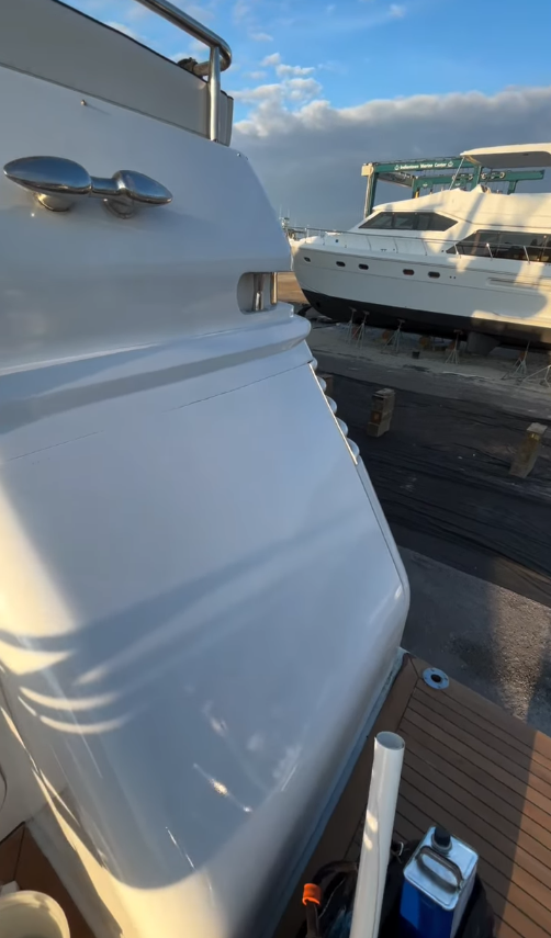 Custom White Transom Wrap for "Dare to Dream"