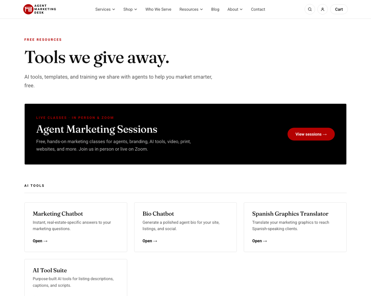 Free marketing tools and resources for agents