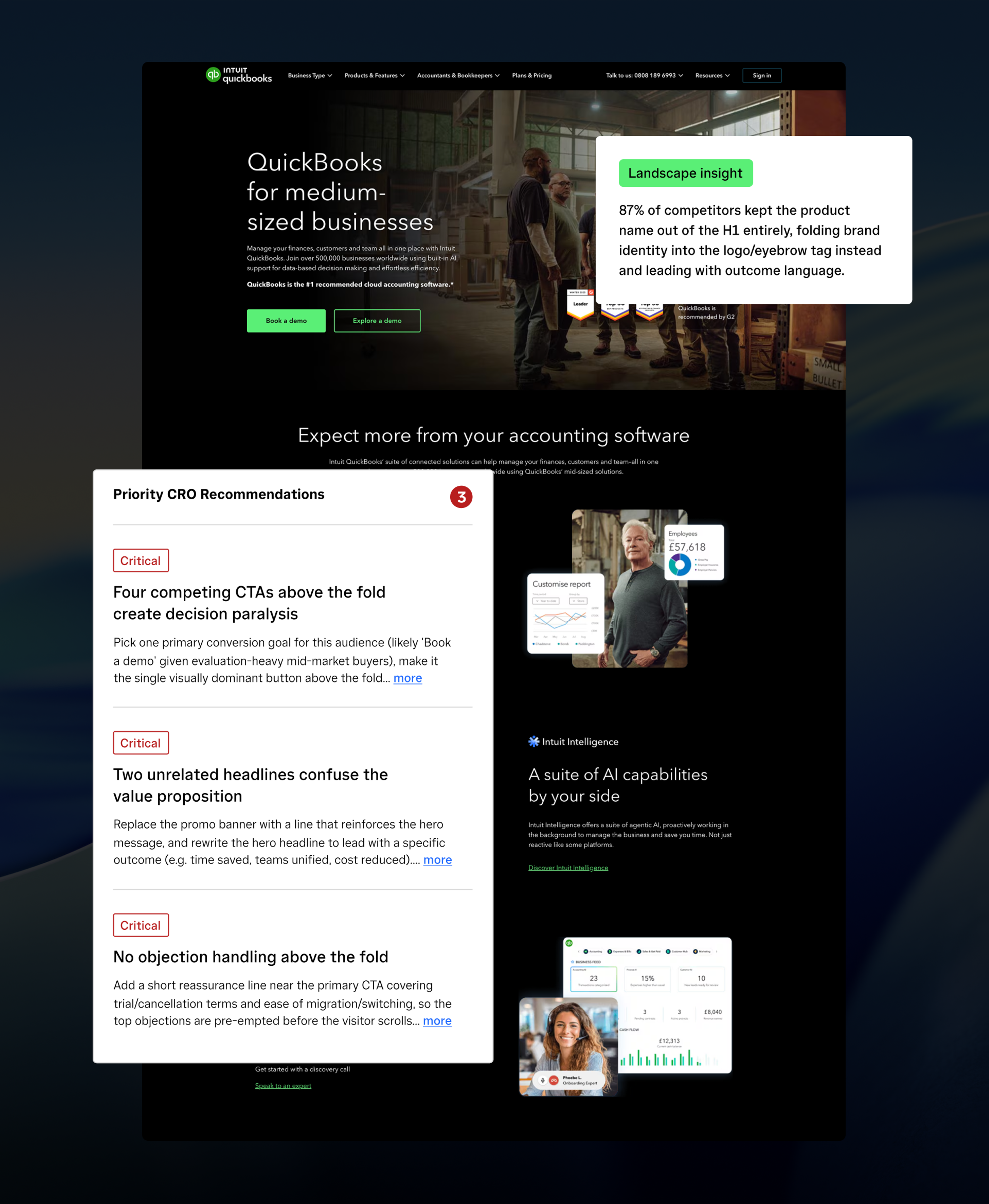 Automated marketing tools for improve web performance