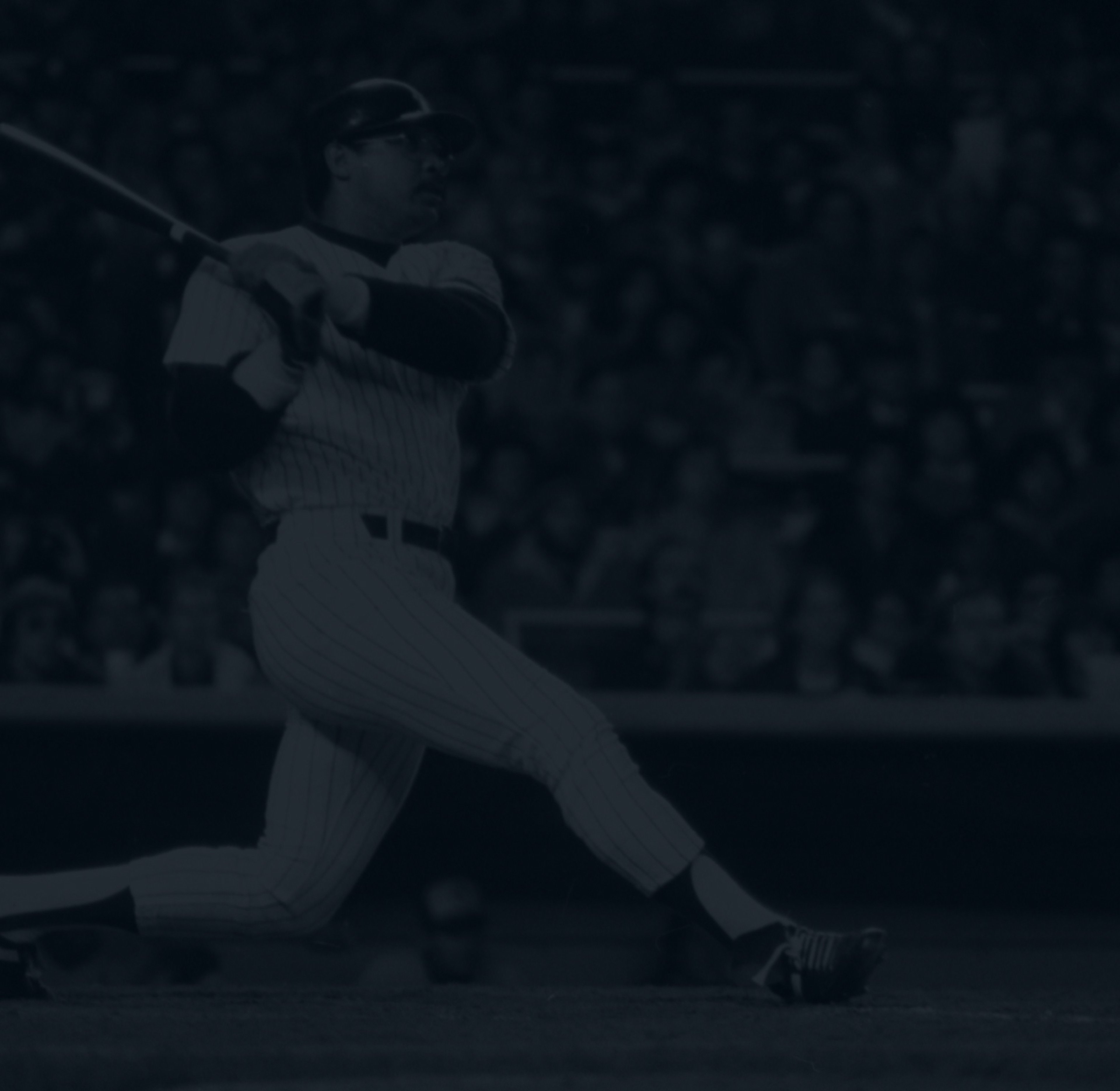 Reggie Jackson swinging at Yankee Stadium
