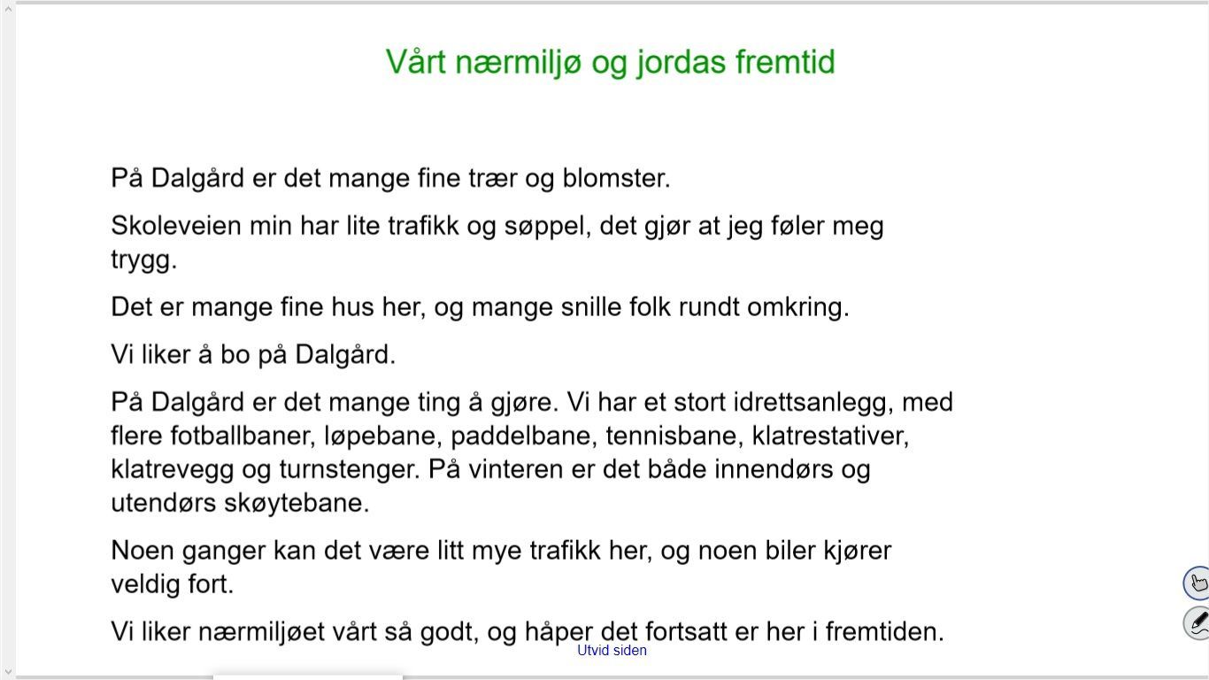 Innspill fra 3B Dalgård skole og ressurssenter