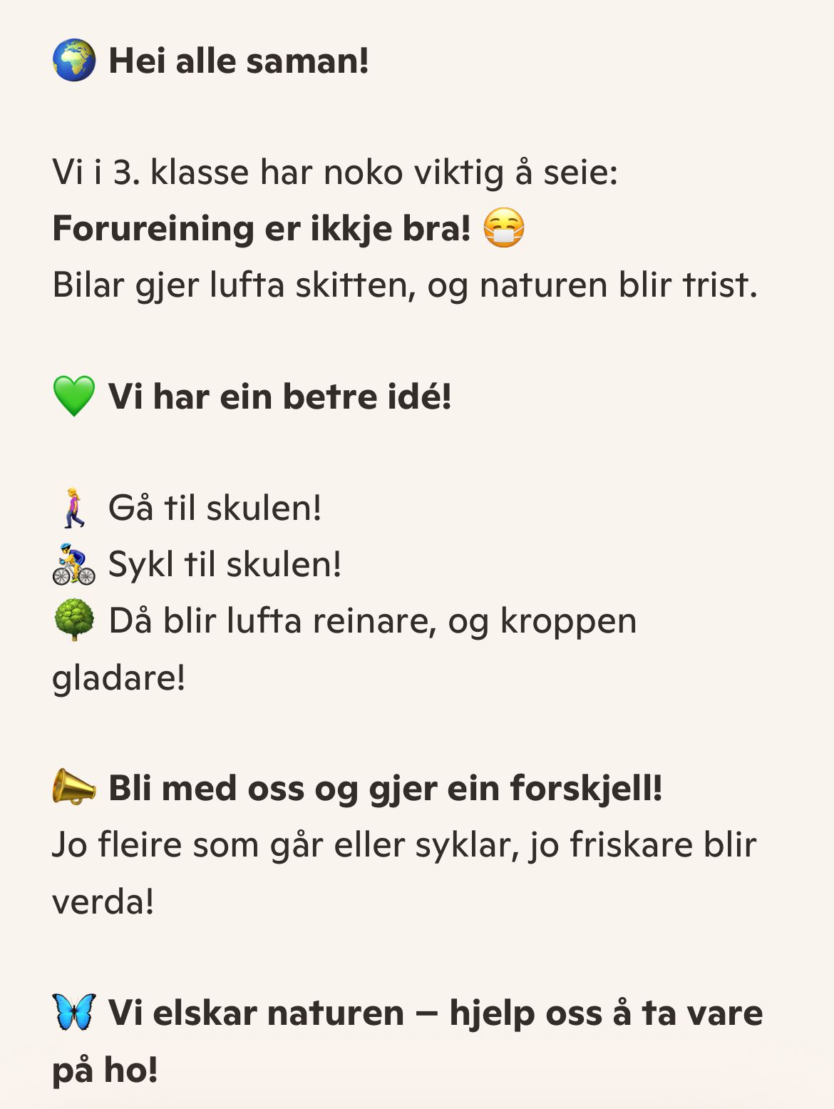 svar fra 3  ved Lægreid skule