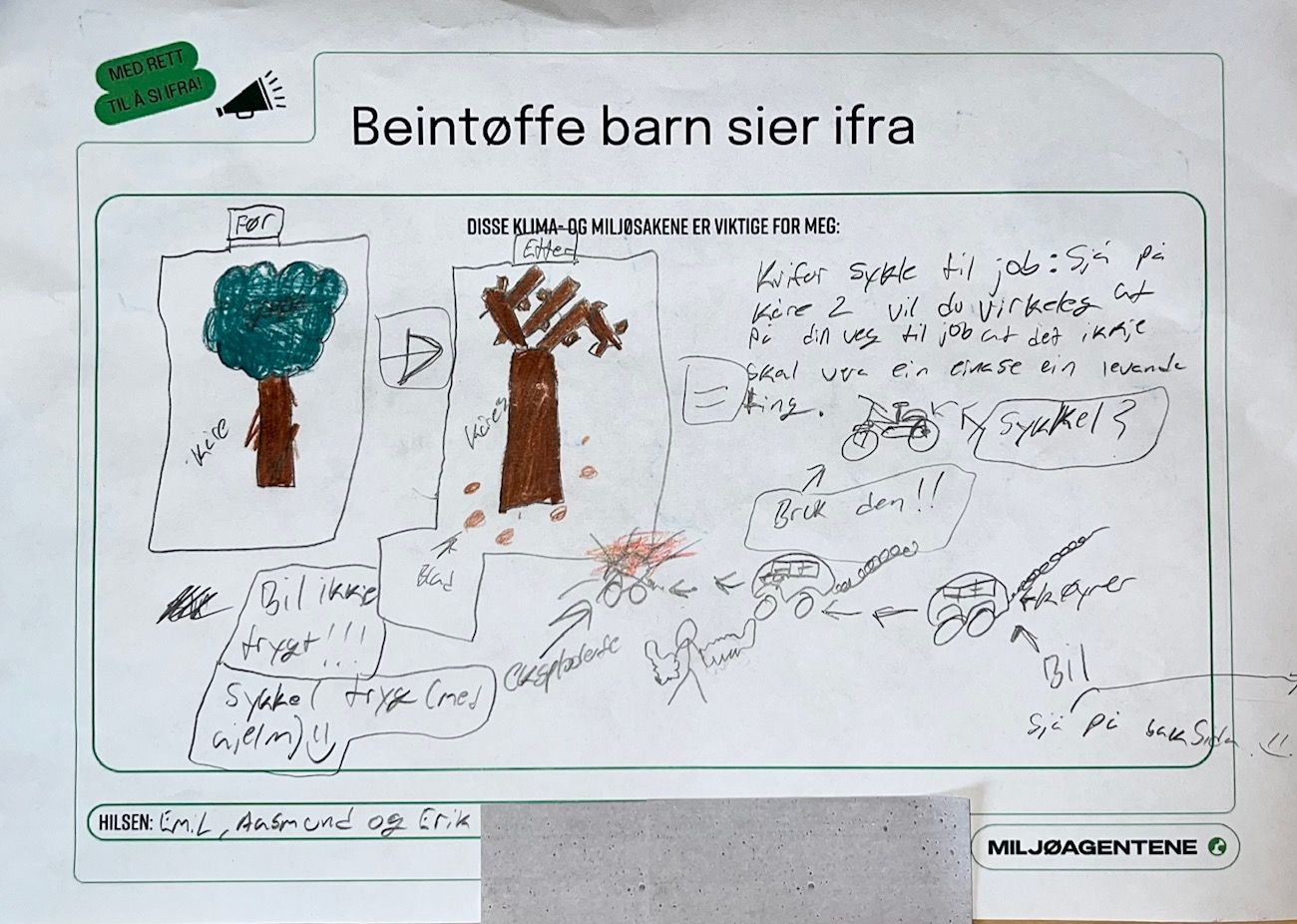 svar fra 7 B ved Farnes skule