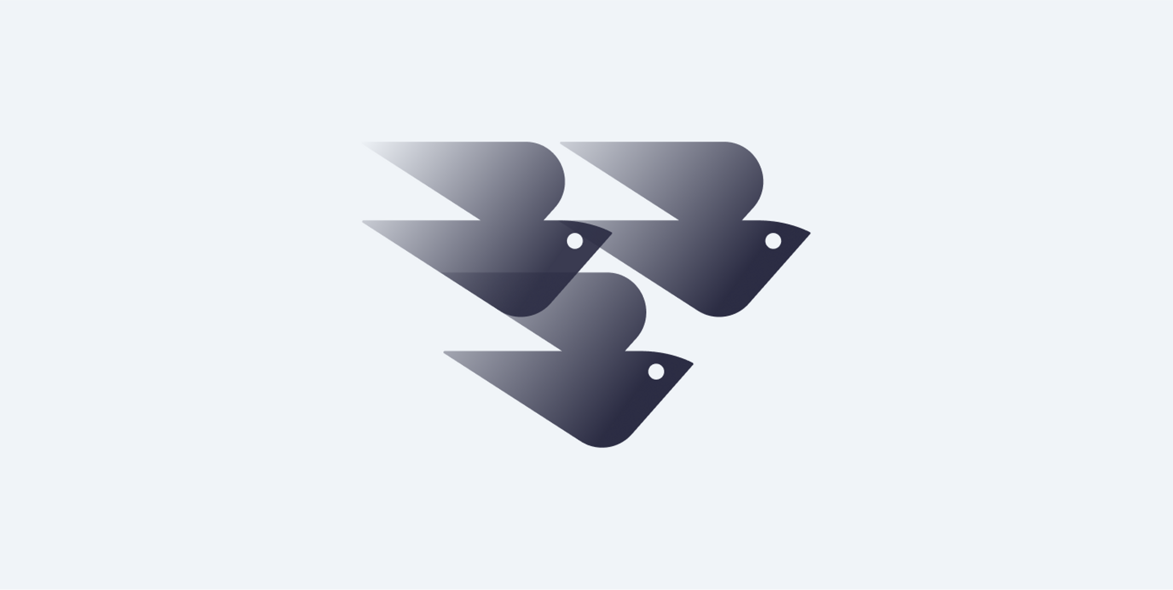 Логотип Sora Union складається з трьох абстрактних форм птахів, які перекривають один одного