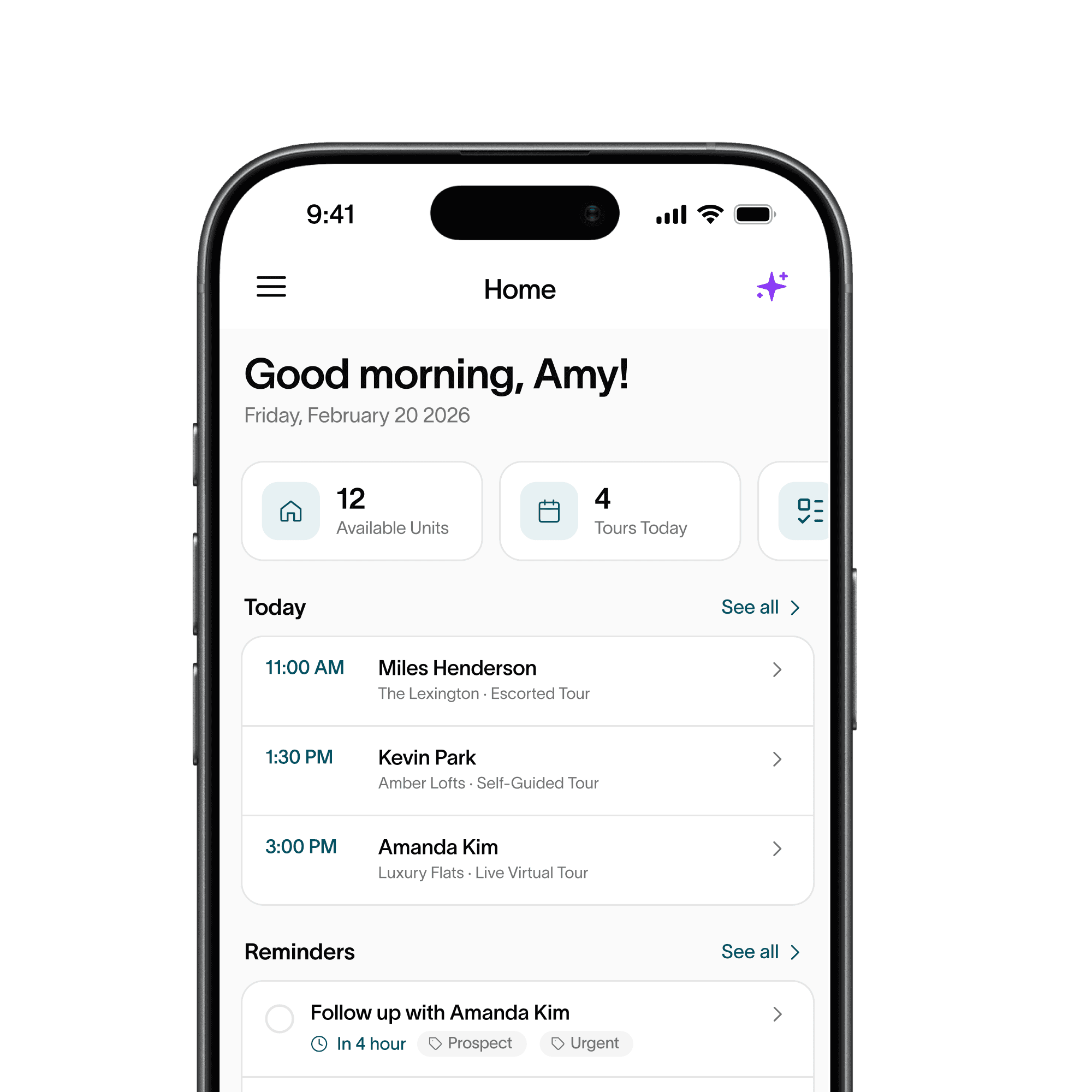 Accolade leasing app on a phone