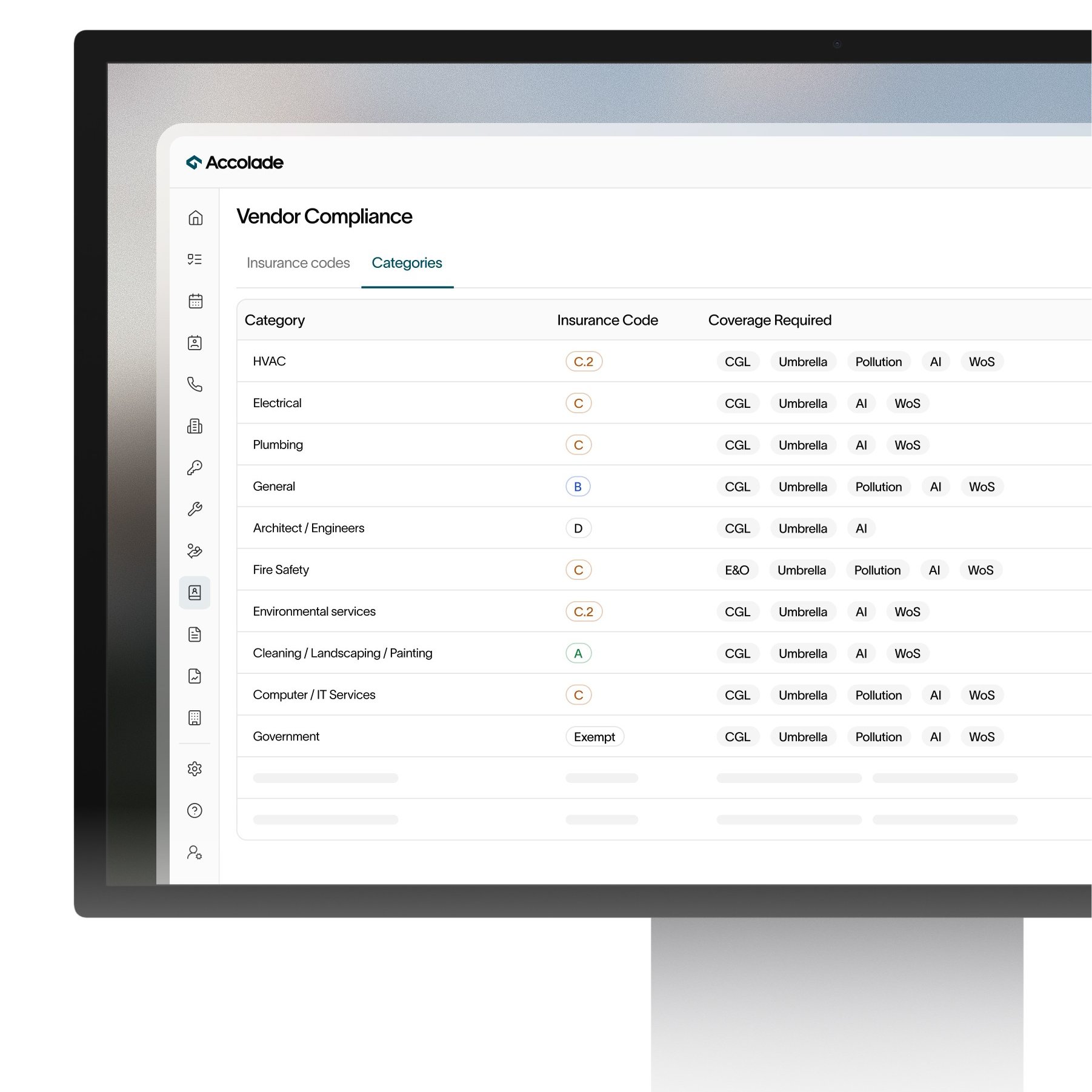 Accolade vendor compliance dashboard