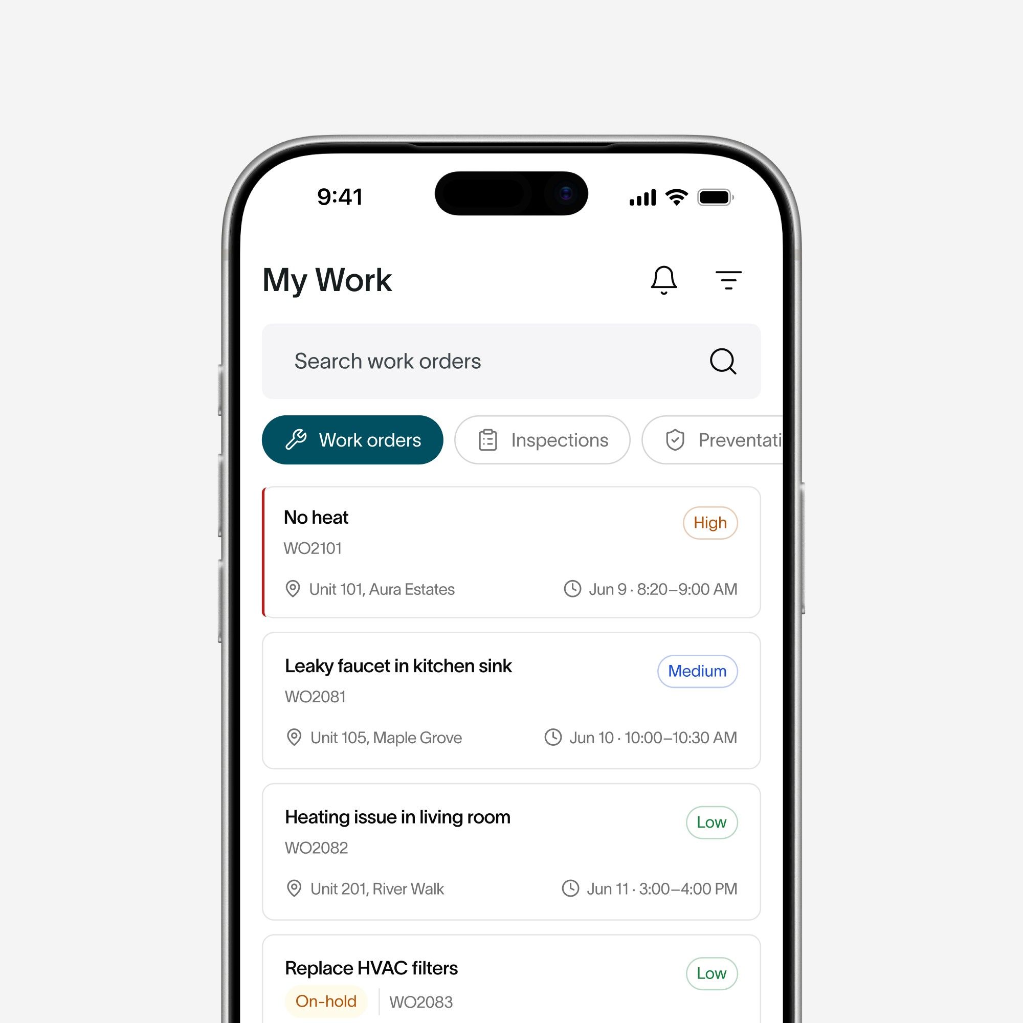 The Accolade maintenance app on a phone