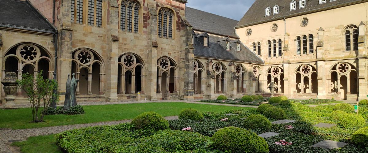 A quiet monastery cloister