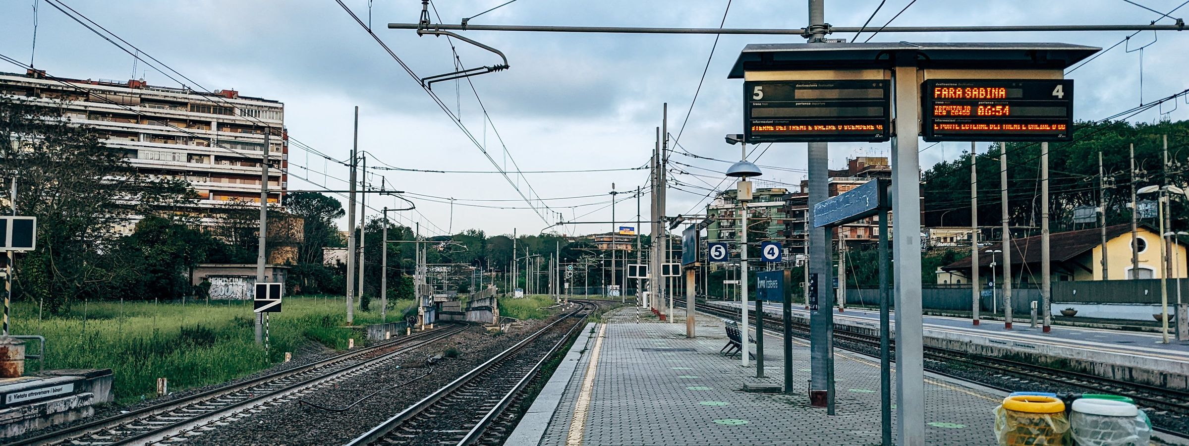 A regional train in the Italian countryside