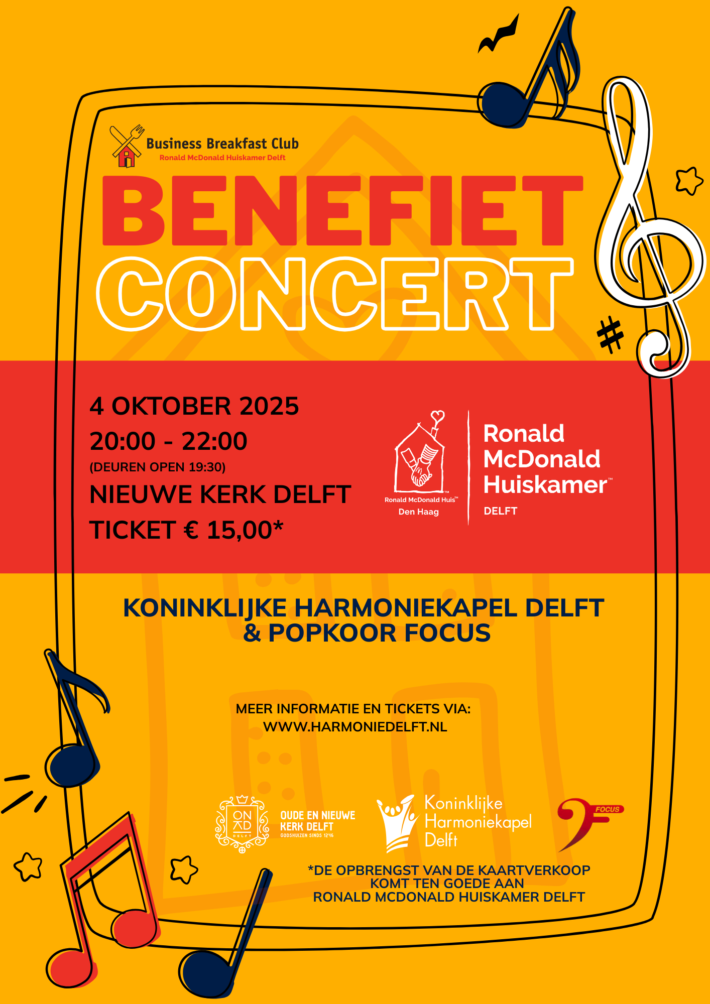 Benefietconcert Ronald McDonald Huiskamer Delft