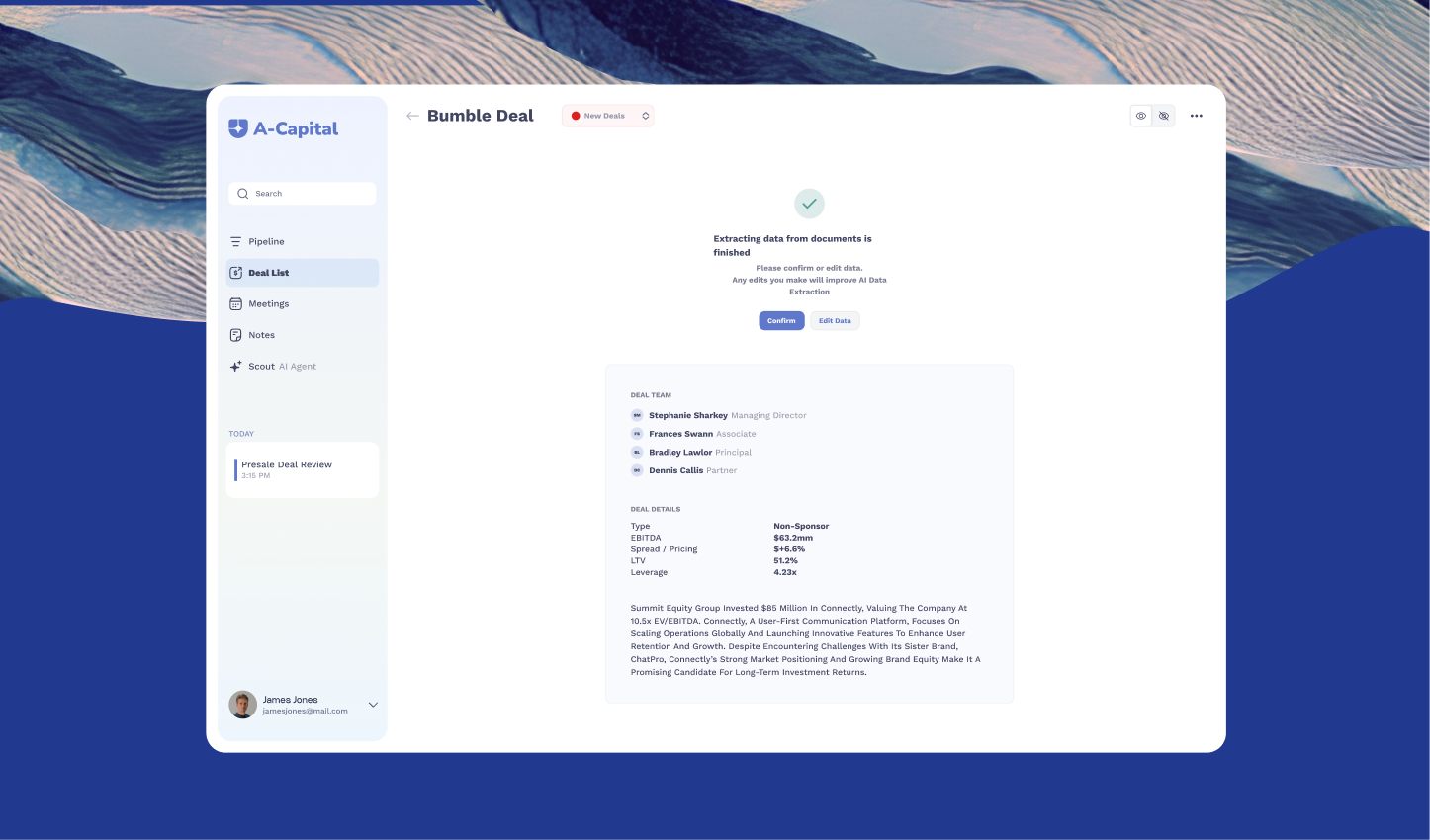 Document Analysis  Solution for Private Equity