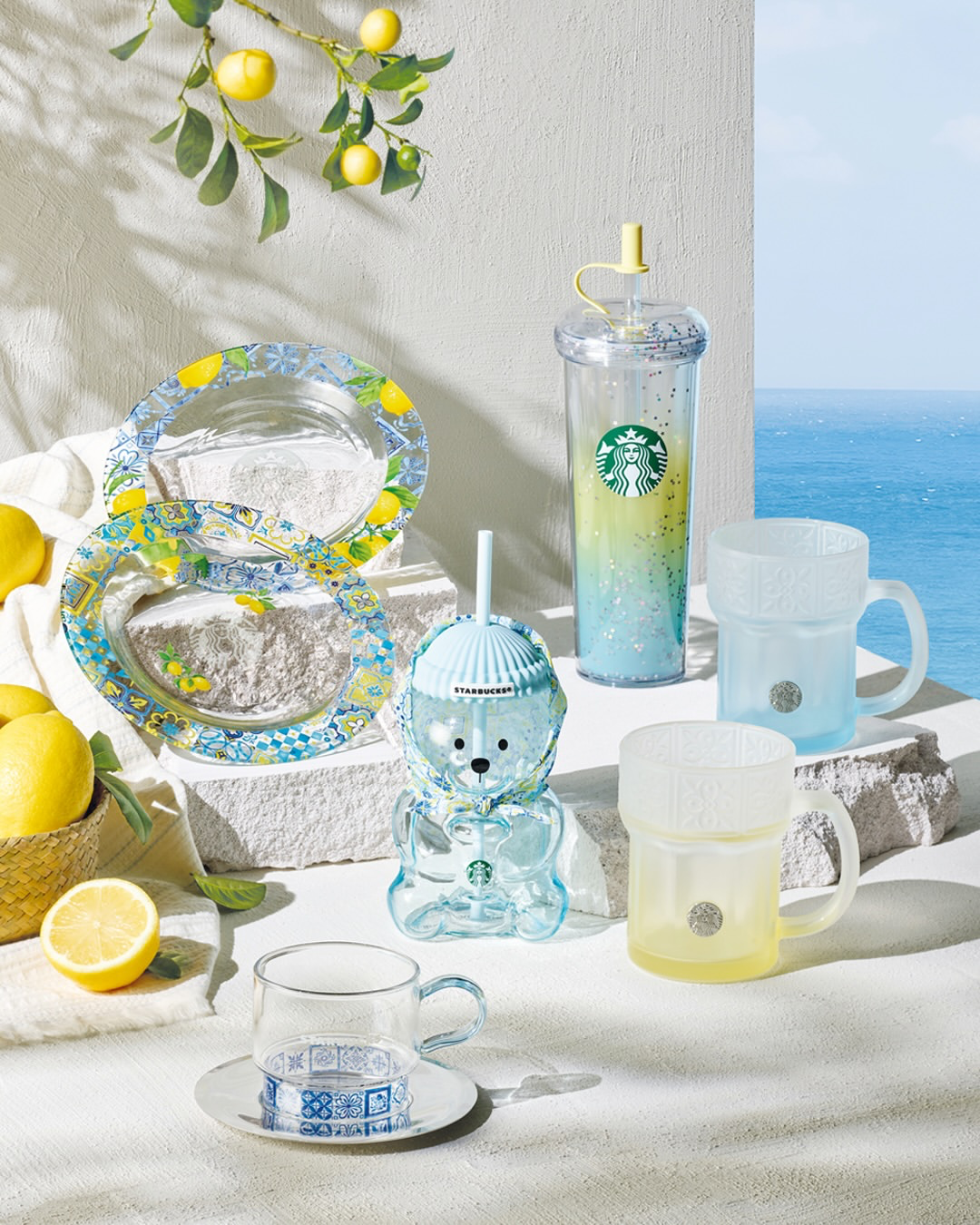 【韓国スタバ】爽やかすぎる夏限定MD「Citrusy Summer」が登場！レモン＆地中海ブルーの新作グッズまとめ