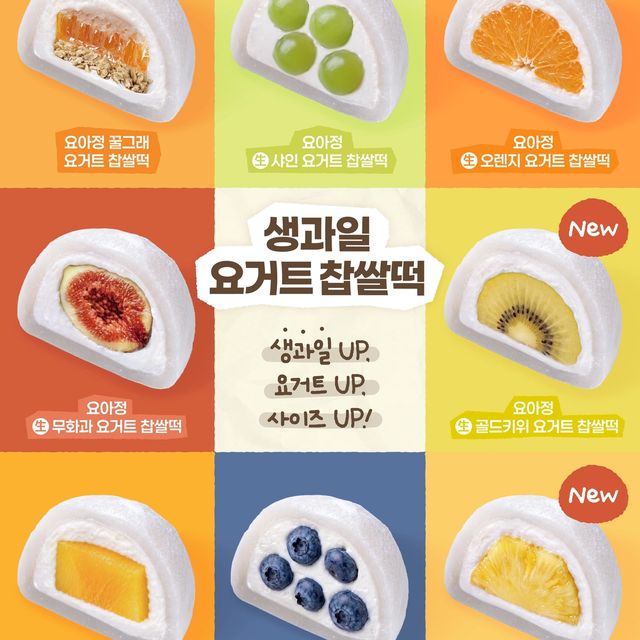 韓国ヨアジョン新作!生フルーツヨーグルトもち全8種類の味・価格を紹介