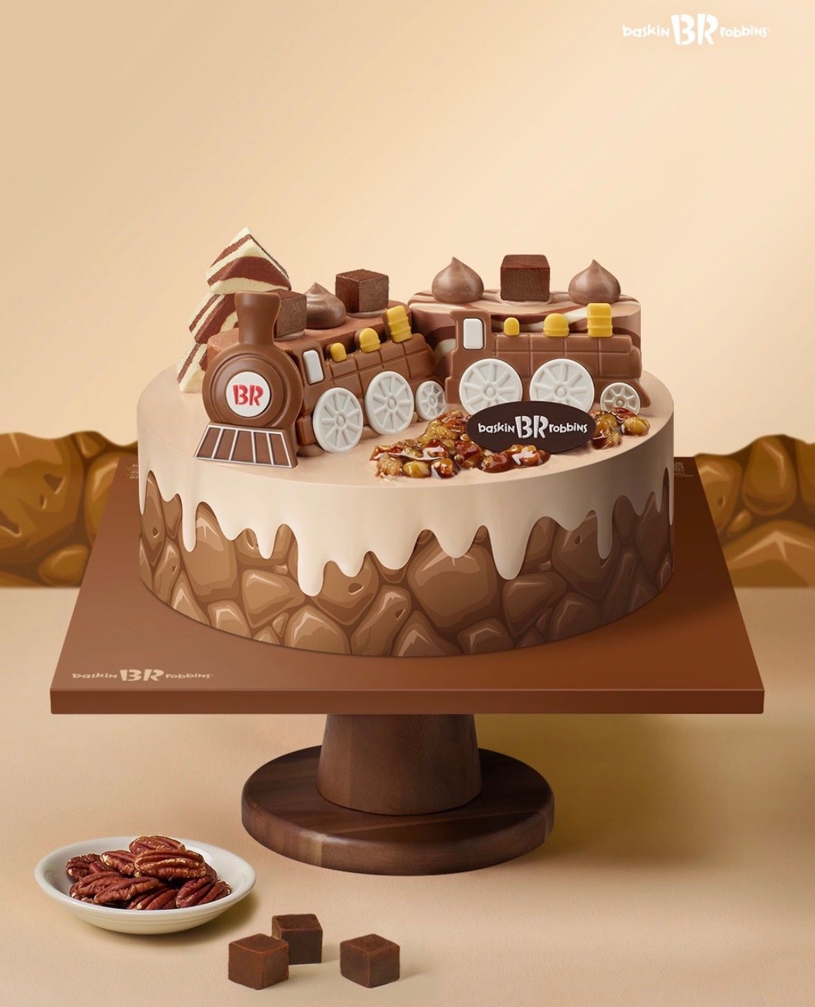 【韓国サーティワン】新年定番ホールケーキ「スウィート・ハッピー・トレイン」2026年版が登場