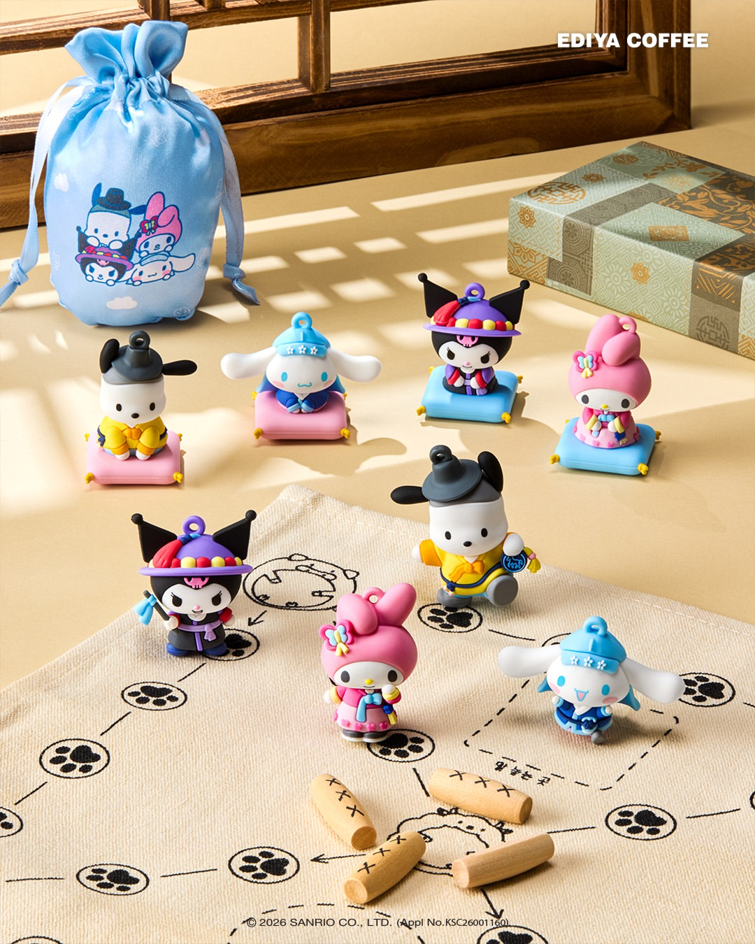 韓国イディヤコーヒー×サンリオ！韓服を着た限定ランダムフィギュアマグネットが9月3日より登場
