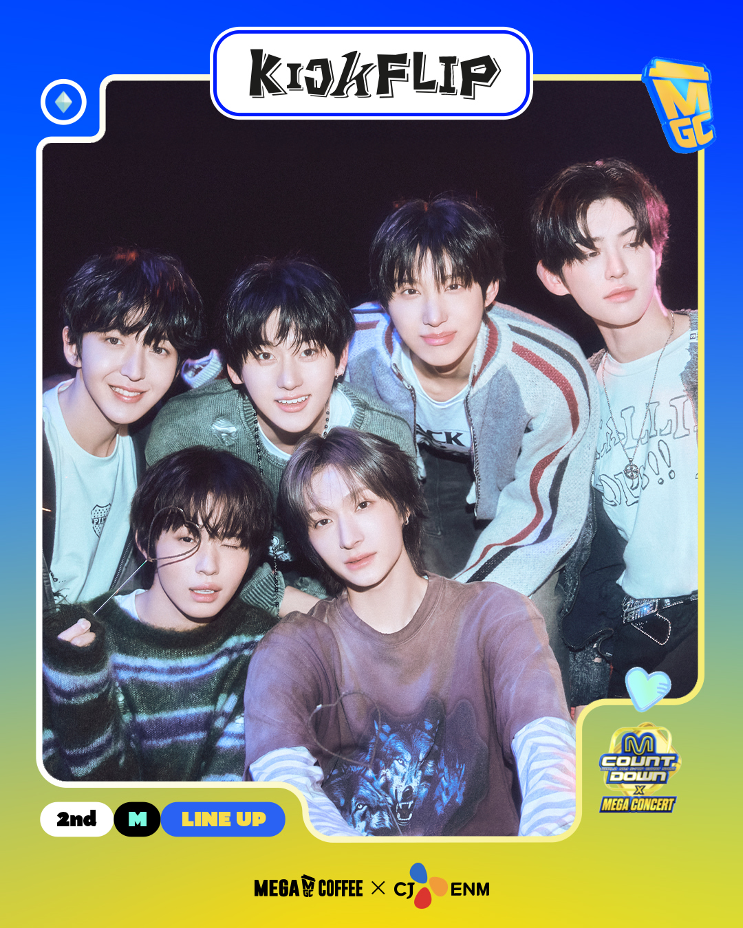 【JYP新星】KickFlipが仁川をジャック！「2026 M COUNTDOWN × MEGA CONCERT」出演決定