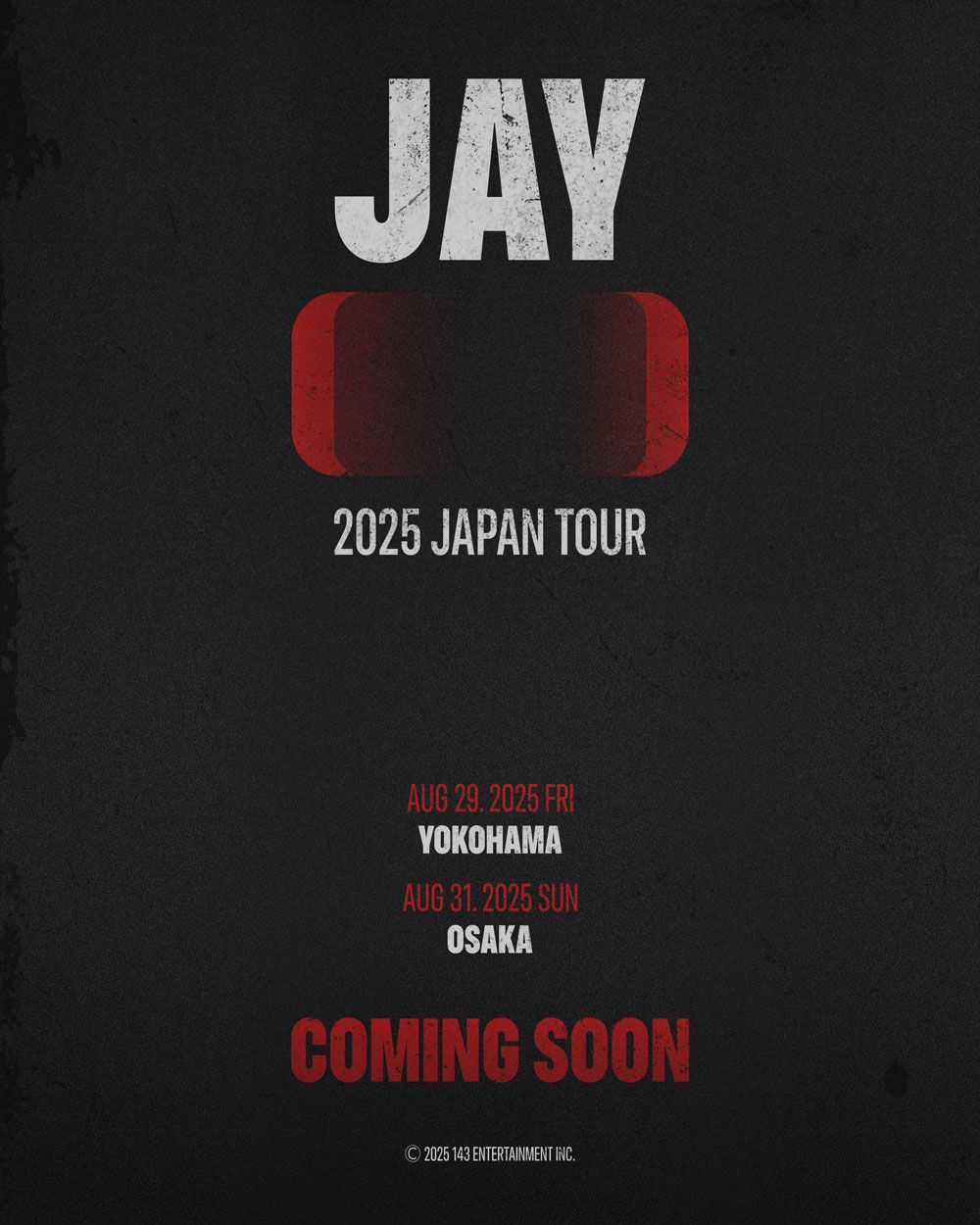 JAY（iKON）、除隊後初の日本ソロツアー開催決定！8月に横浜＆大阪で新たなステージへ