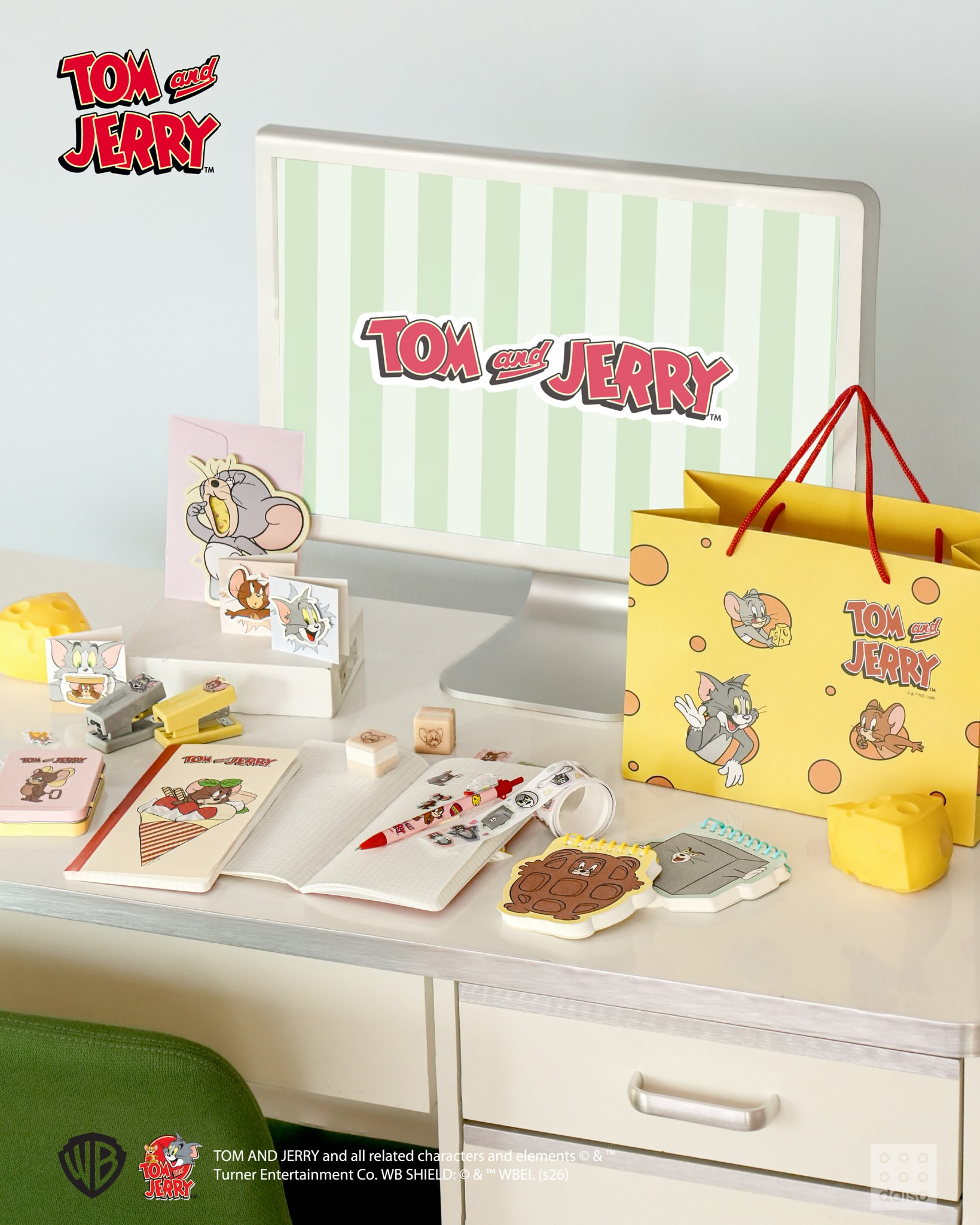 【韓国ダイソー】『トムとジェリー』コラボ🐱🐭の新作文具＆雑貨が可愛すぎる！ラインナップをチェック