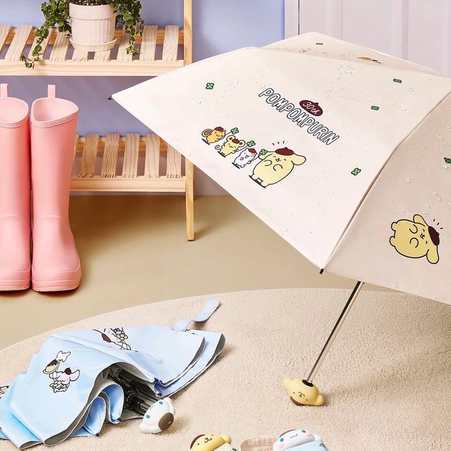 【韓国ダンキン】サンリオとコラボ!ポムポムプリン&シナモロールの「晴雨兼用傘」が実用的で可愛すぎると話題