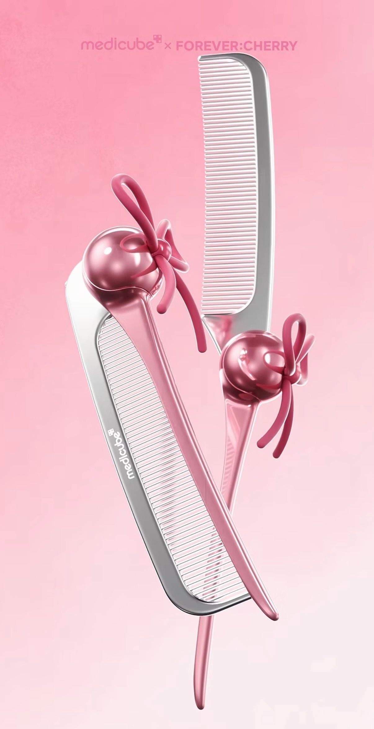 【メディキューブ×FOREVER CHERRY】ときめくリボン×チェリーデザインのヘアコームが登場！8月9日よりQoo10先行発売スタート