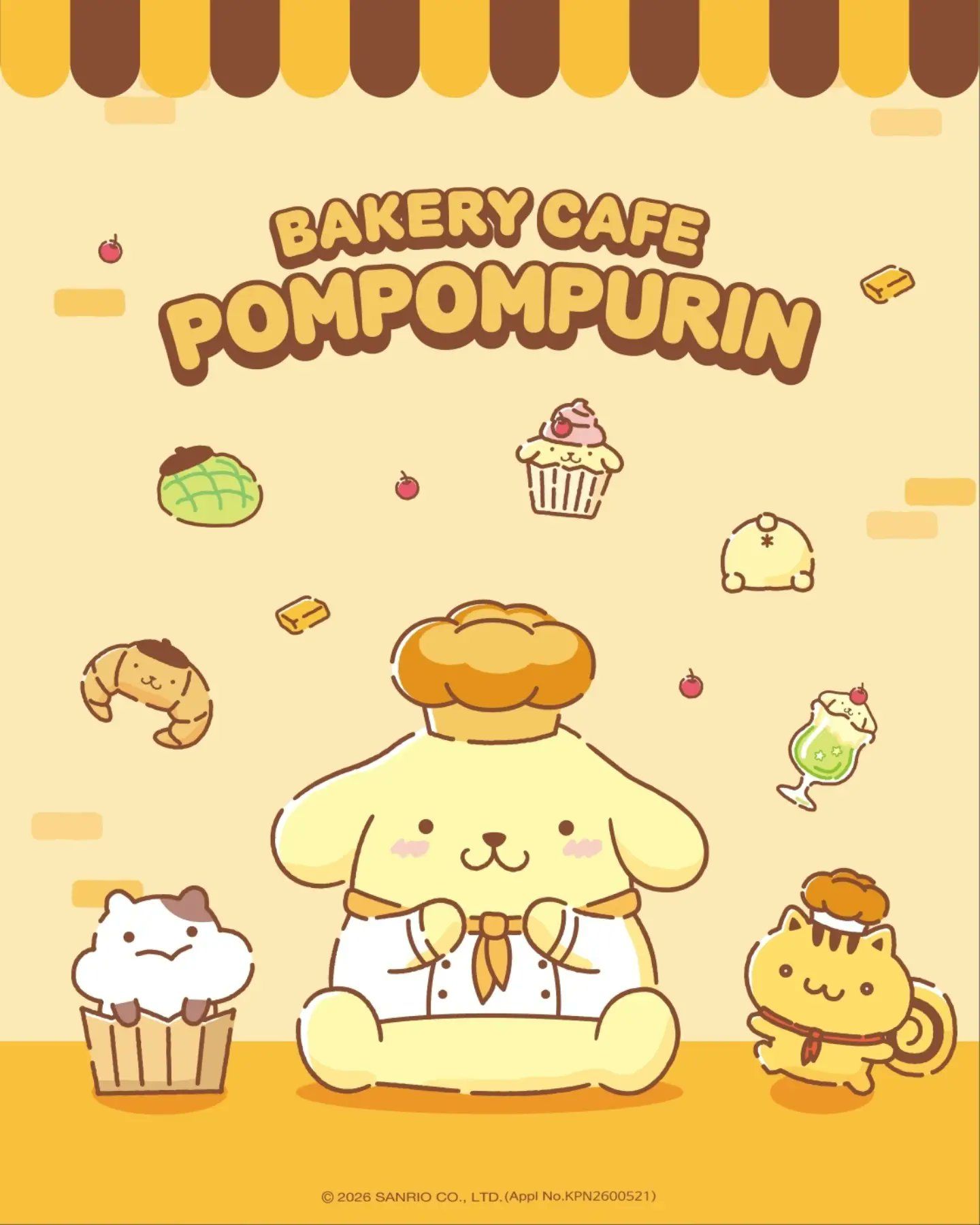 【江南】可愛すぎる限定パン＆ドリンクが登場！新世界百貨店にポムポムプリンの「ベーカリーカフェ」がオープン