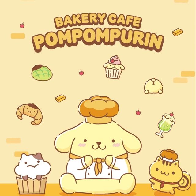 【江南】可愛すぎる限定パン&ドリンクが登場!新世界百貨店にポムポムプリンの「ベーカリーカフェ」がオープン