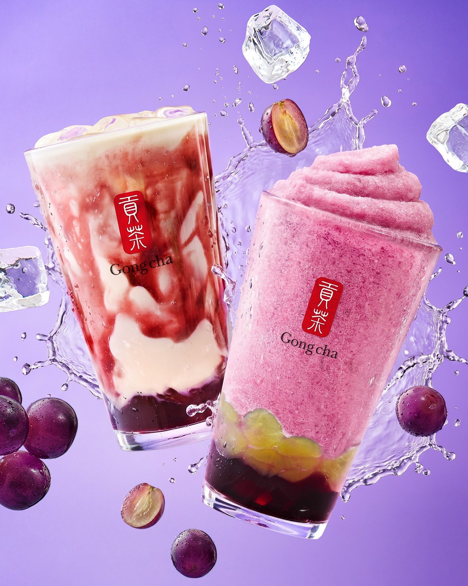 【韓国ゴンチャ】葡萄好き必見！新作「ポドマルラン」ドリンク2種が新登場🍇