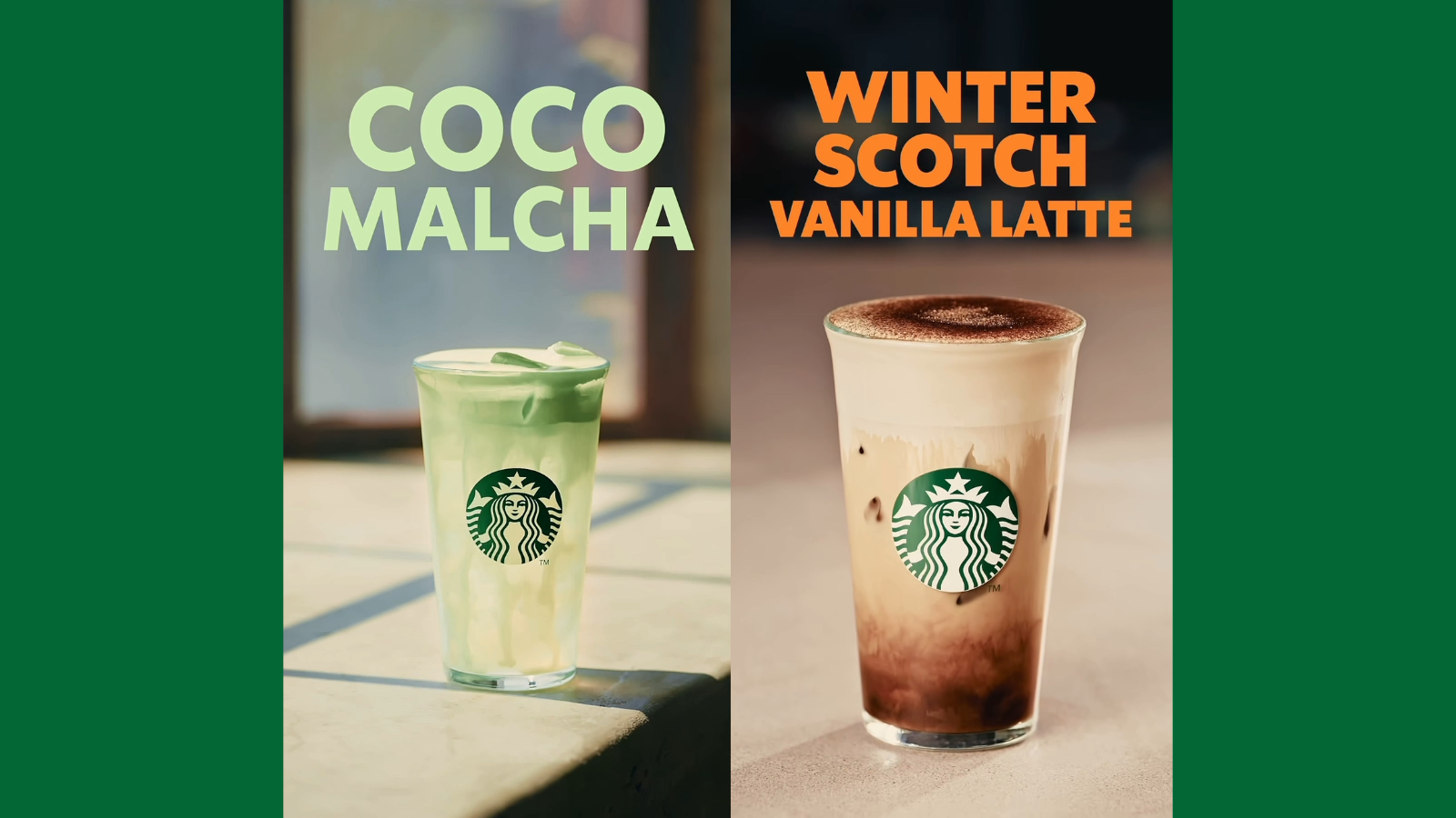 スターバックス韓国｜「ココ抹茶」と「ウィンタースコッチバニララテ」登場！10月30日から冬限定メニュー販売開始☕️❄️