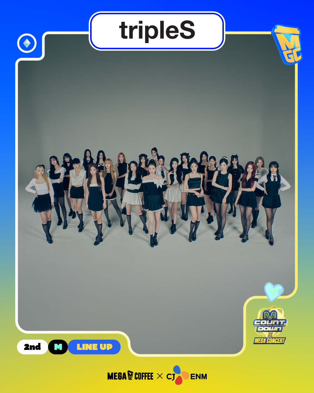 【速報】24人の妖精が仁川に降臨！tripleSが「2026 M COUNTDOWN × MEGA CONCERT」第2弾ラインナップに集結