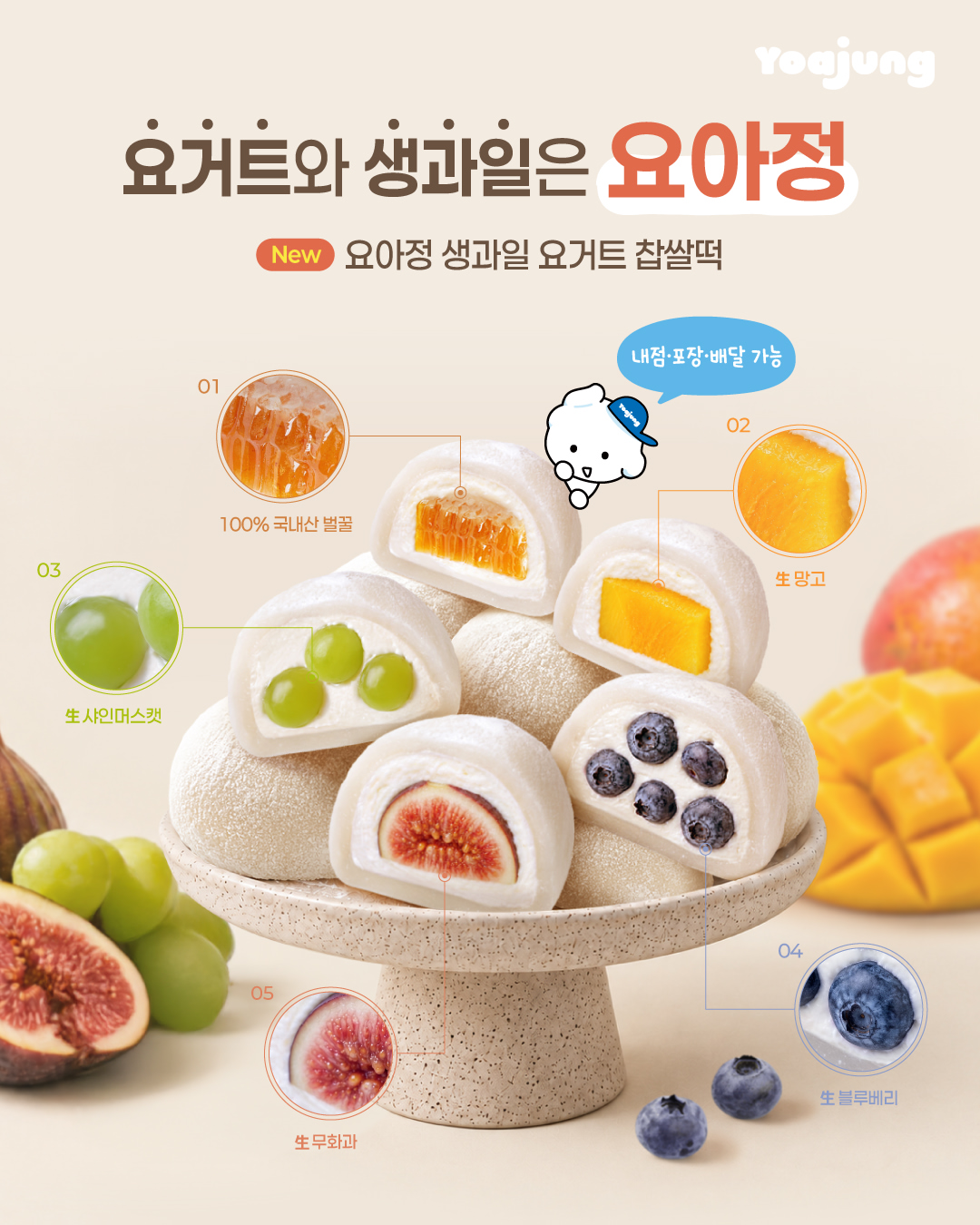 韓国の大人気スイーツ「ヨアジョン」から新作登場！贅沢フルーツ×ヨーグルトクリームの「生フルーツヨーグルト大福」5種を徹底解説