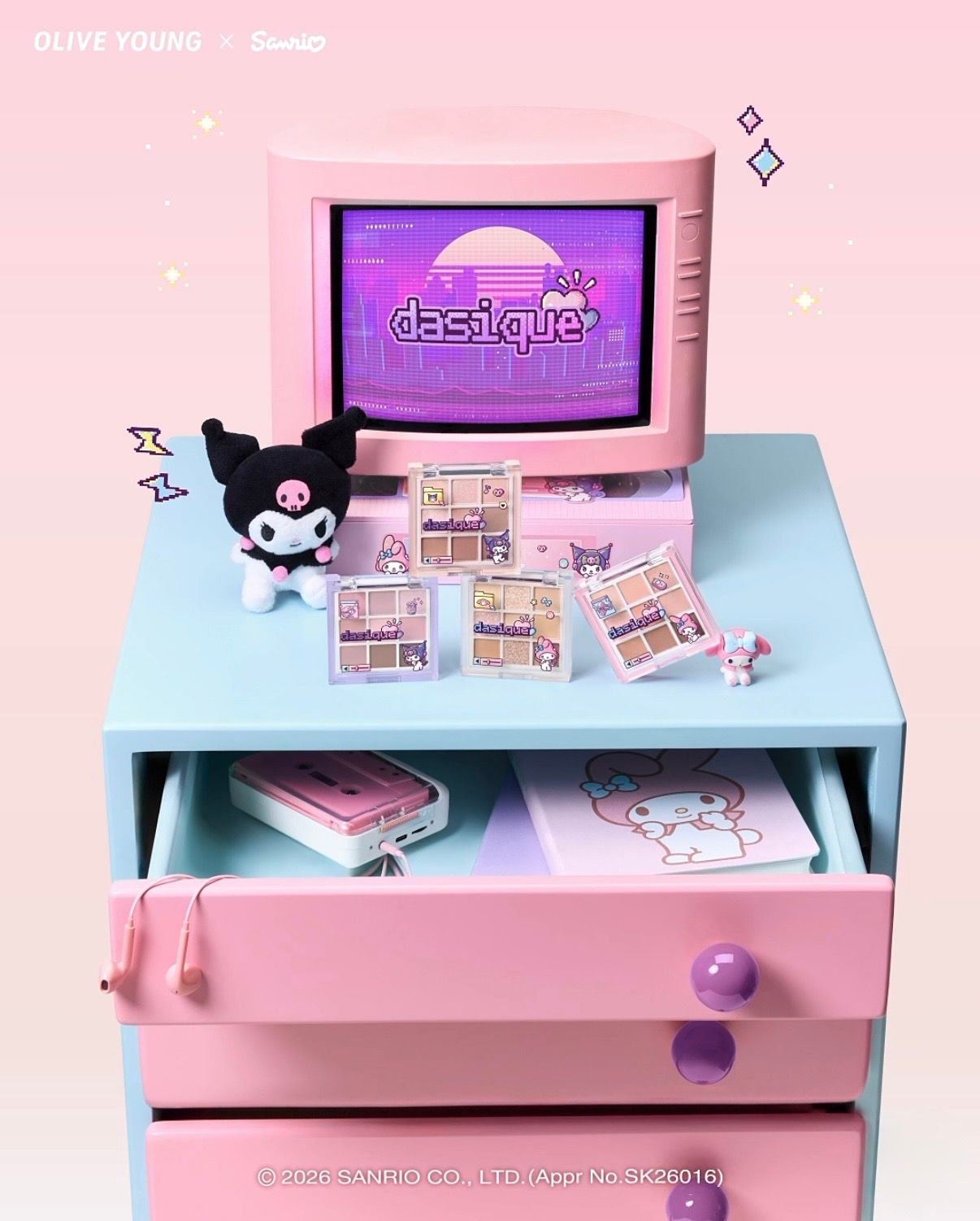【dasique×サンリオ】オリヤン限定「シティポップエディション」ミニシャドウパレット全4種を徹底解説！全36色の配色＆発売情報まとめ