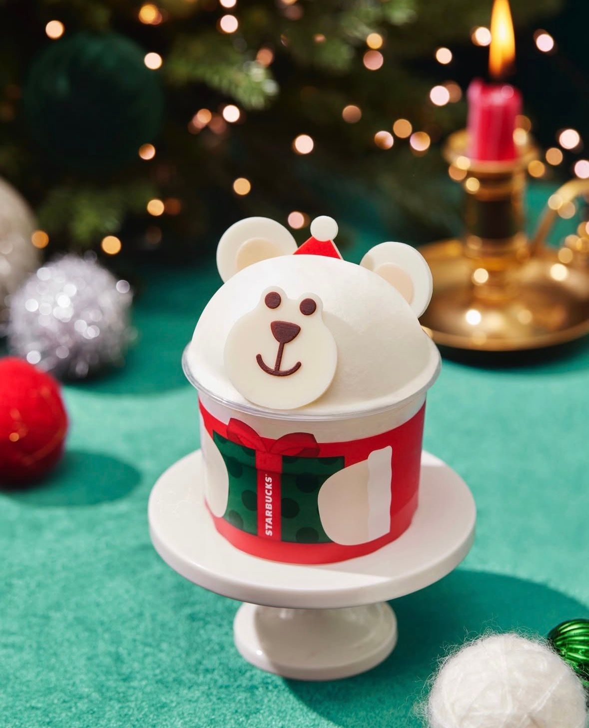 サンタベアリースタケーキ｜韓国スタバで11月28日発売の新作ホリデーケーキ