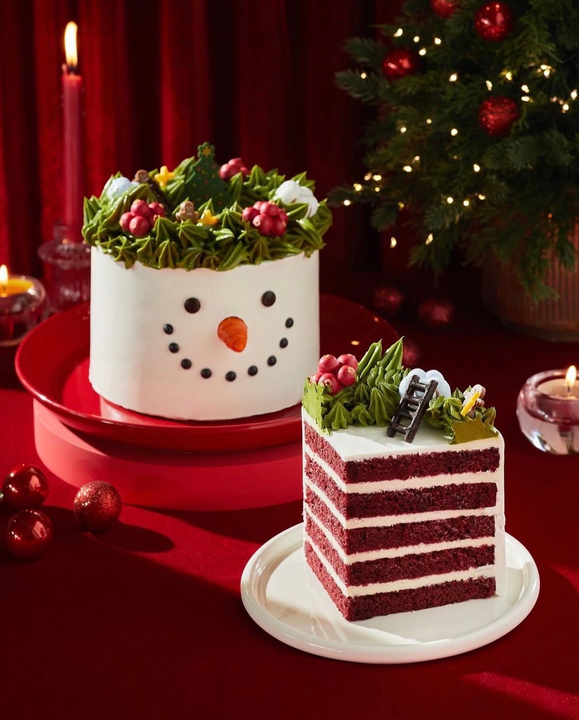 スターバックス韓国｜ジョソンデリ“スノーマン ケーキ”登場！クリスマス限定ホールケーキ予約開始