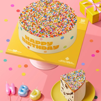 音まで美味しい!?韓国バスキンラビンスから削って楽しむASMRアイスケーキ「ハッピーバースデーダット」が新登場!