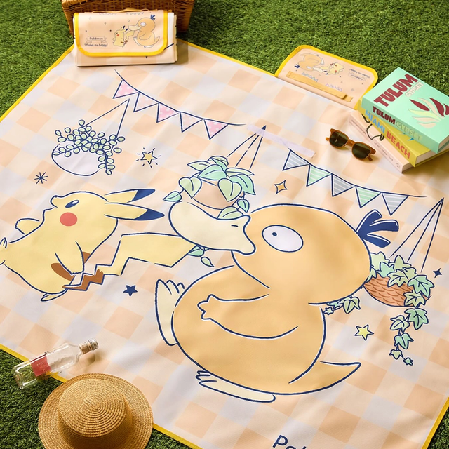 【韓国EDIYA COFFEE】ピカチュウ&コダックが可愛すぎ!春の必需品「ポケモン ピクニックマット」が新登場