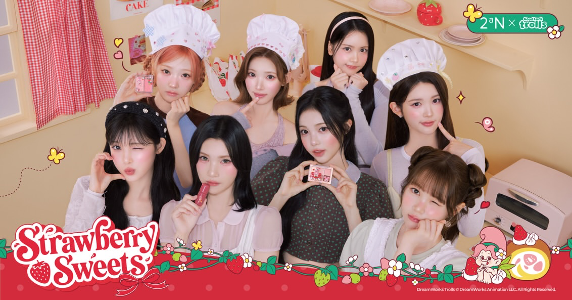 韓国コスメ「2aN」からイチゴスイーツ着想の新作登場！グッドラックトロールコラボ＆Hearts2Heartsが魅せる甘い秋メイク
