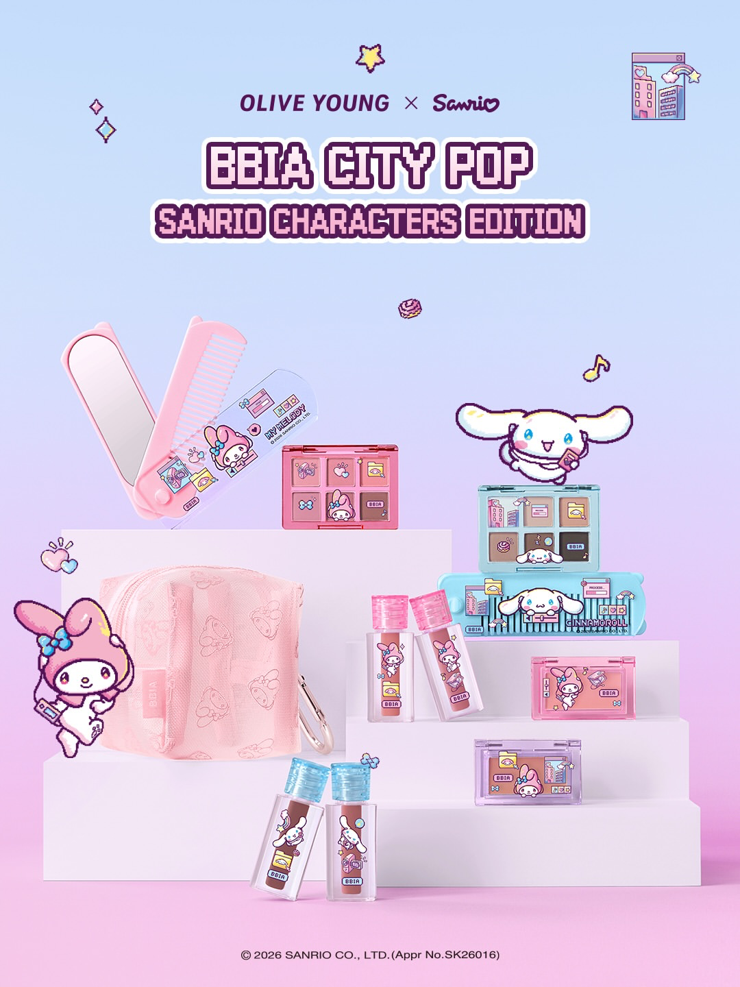 BBIA×サンリオコラボ！レトロなY2Kデザインの「CITY POP」ミニコスメ＆限定ノベルティ全種徹底解説