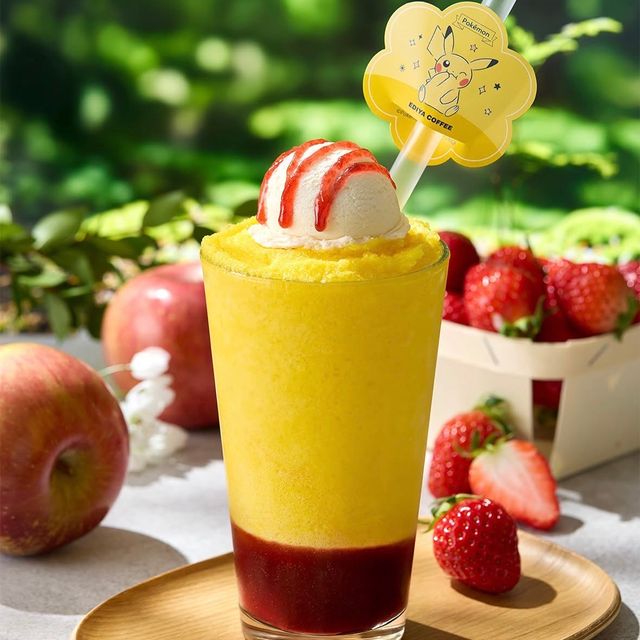 【韓国】エディヤコーヒー×ポケモンが可愛すぎる!新作「ピカチュウ アップルベリーシャーベット」をチェック