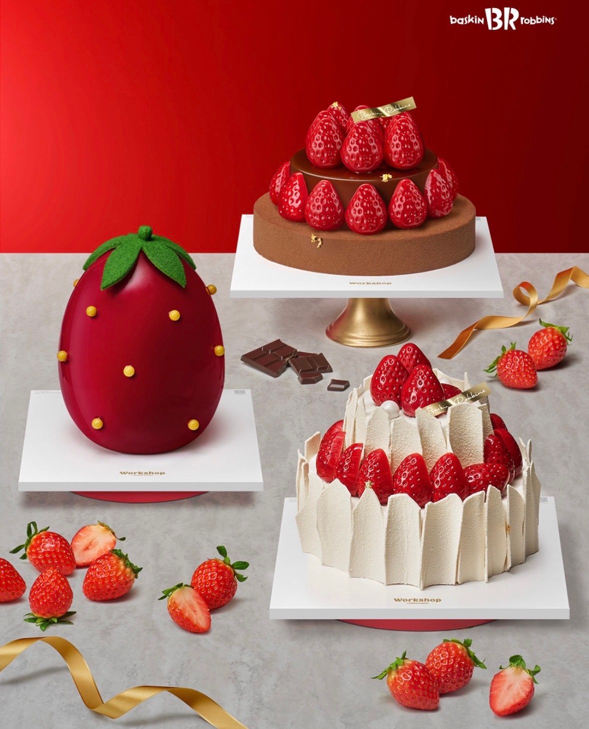【韓国】可愛すぎて食べられない！？韓国バスキンラビンス（サーティワン）から超豪華な「いちごケーキ」3種が新登場！