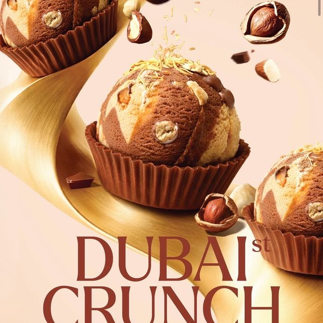 【韓国31】バスキンラビンス新作「ドバイ クランチ ボンボン」をチェック!ヘーゼルナッツ×キャラメル×カダイフの贅沢な食感