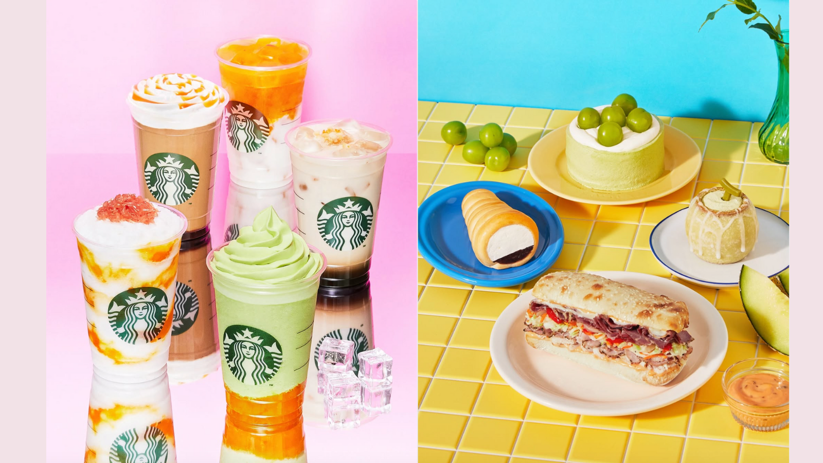 【韓国スタバ新作】2025年7月21日スタート！“FEEL THE SUMMER BURST”夏限定メニューが爆誕🍈🍞🍊