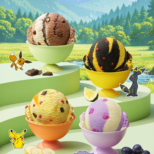 ピカチュウやメタモンがアイスに!?韓国バスキンラビンス(サーティワン)から可愛すぎる「ポケモンフレーバー」4種が登場!