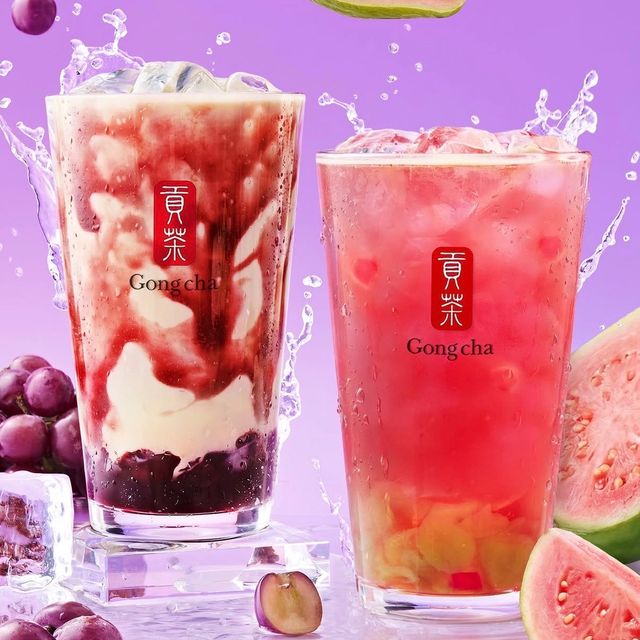 【韓国ゴンチャ】夏を彩る新作!「ブドウ&グアバ」爽やかフルーツドリンク2種が登場🍇💖