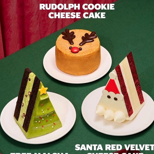 韓国スタバのクリスマスケーキ2026!トナカイ・サンタ・抹茶ツリーの新作3種類が10月22日発売